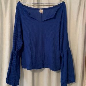 We the Free flower bell sleeve shirt